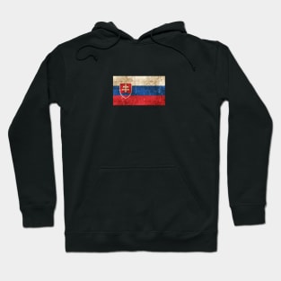 Vintage Aged and Scratched Slovakian Flag Hoodie